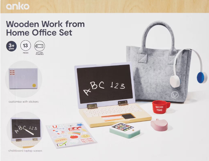 Wooden Work from Home Office Set