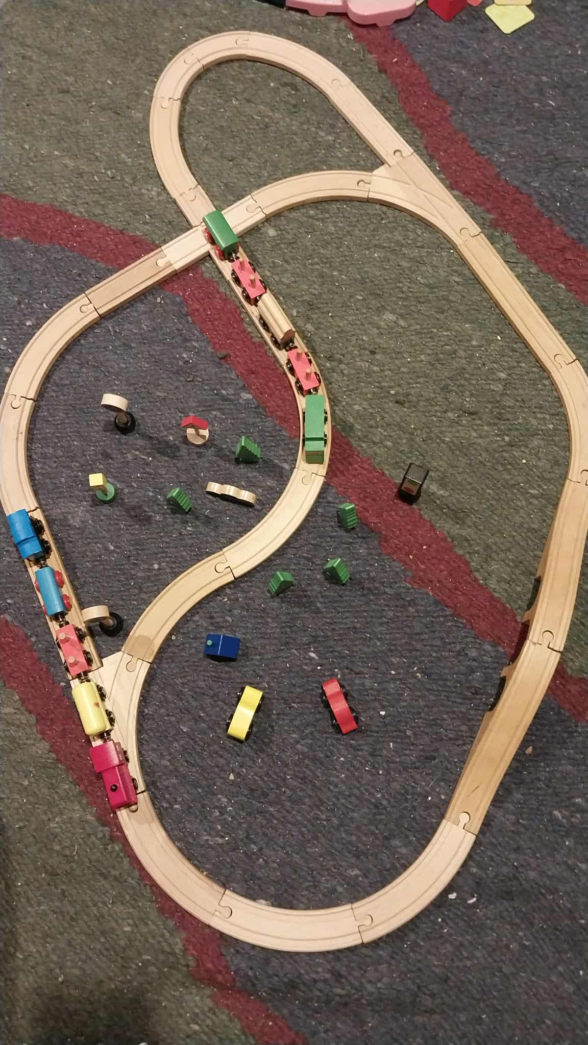 Wee Wooden Train set and vehicles
